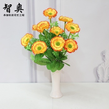 仿真花擺件 太陽花花束，點(diǎn)亮歐式家居的藝術(shù)氣息
